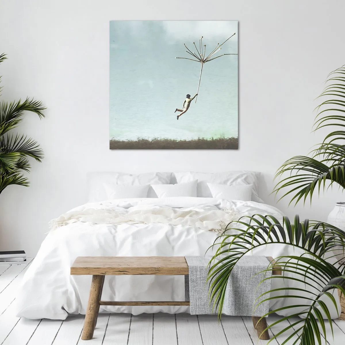 Obraz na plátne - Lietajúca púpava - 70x70 cm