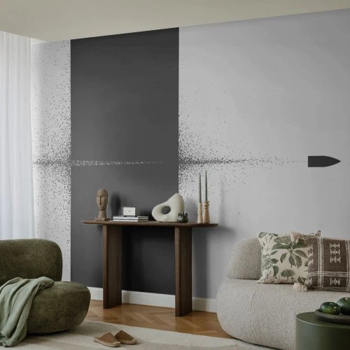 Fototapeta Premium Canvas - Priamo k cieľu - Bullet, Čierna a biela, Abstrakcia - 150x105 cm