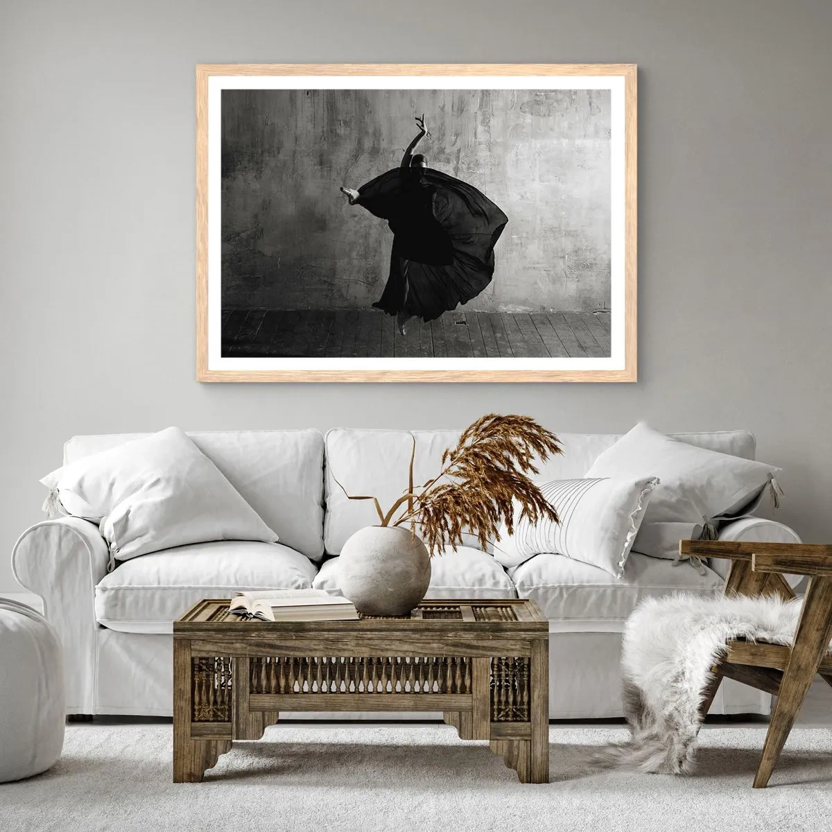 Plagát v ráme zo svetlého duba - Plné vášne - 100x70 cm