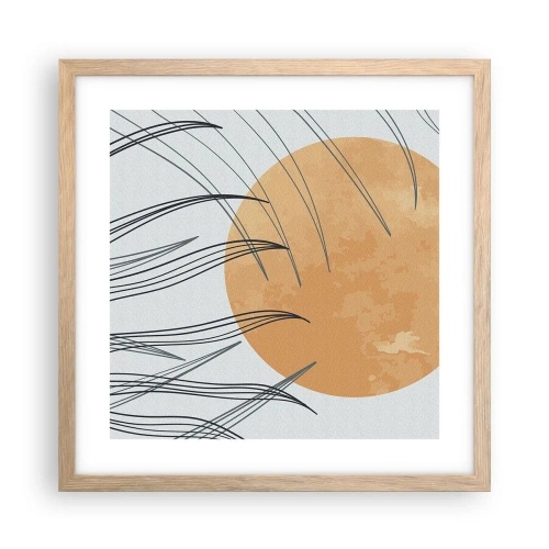 Plagát v ráme zo svetlého duba - Vždy ku slnku - 40x40 cm