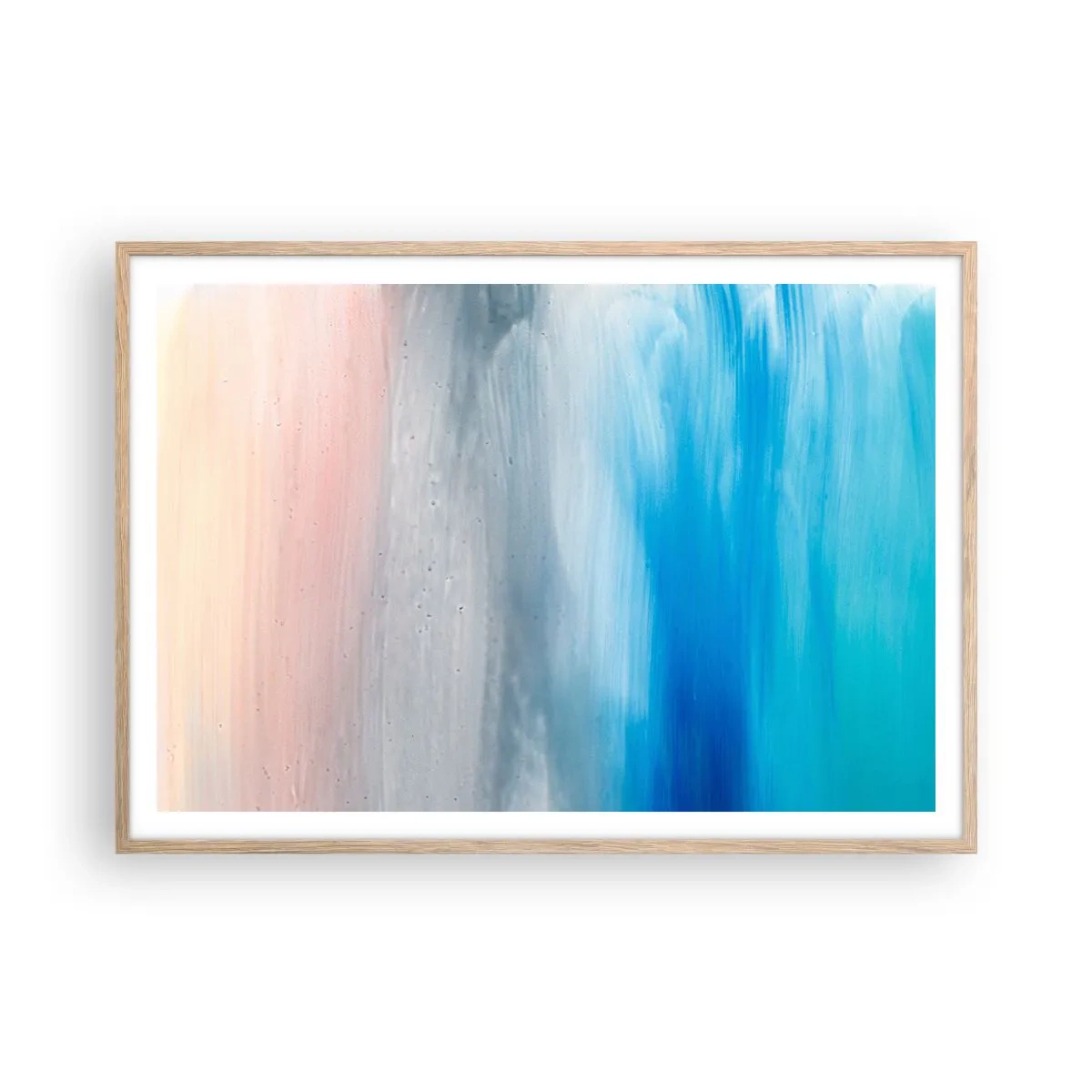 Plagát v ráme zo svetlého duba - Živly: vzduch - 100x70 cm