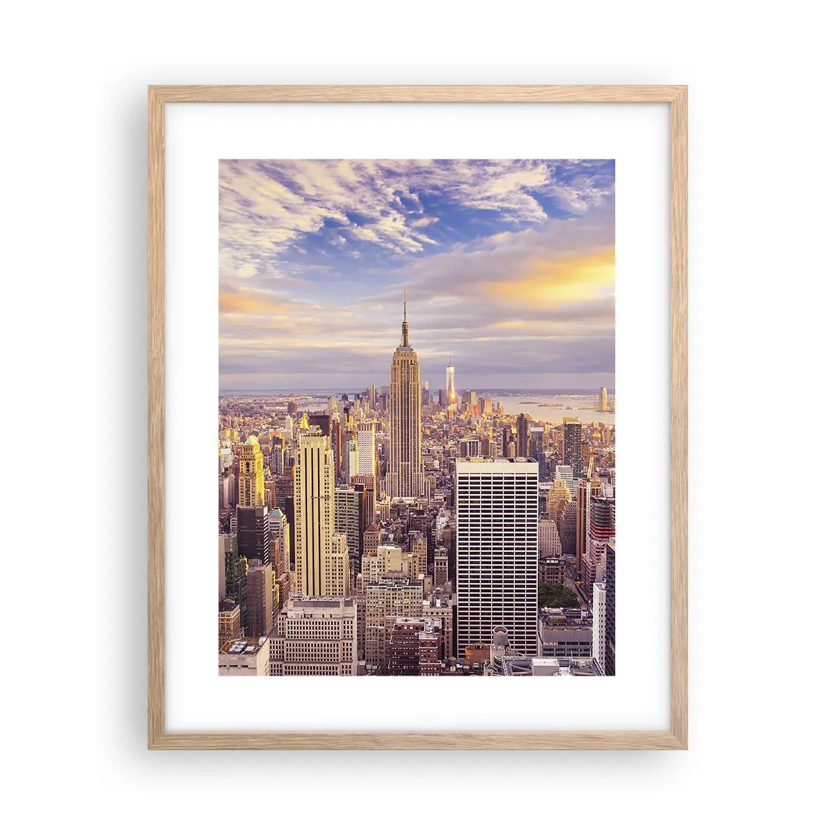 Plagát v ráme zo svetlého duba - Dosiahnuť samotné oblaky - 40x50 cm