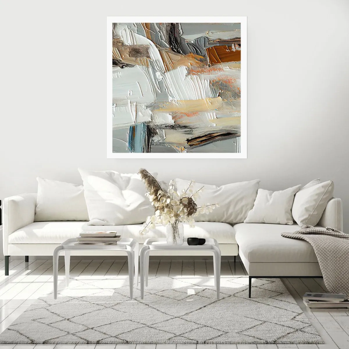 Plagát - Farebné nahromadenie - 60x60 cm