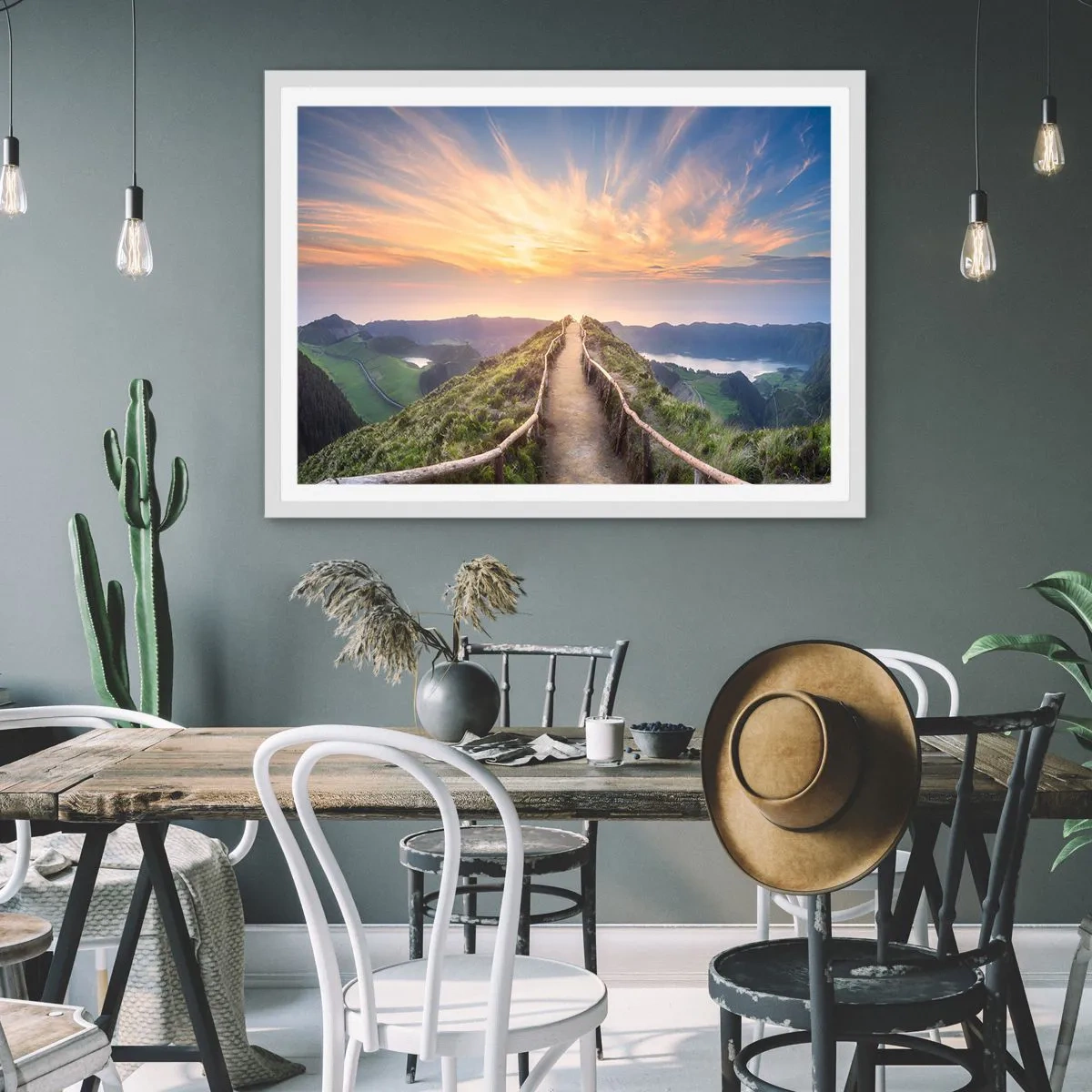 Plagát v bielom ráme - Blízko neba - 100x70 cm