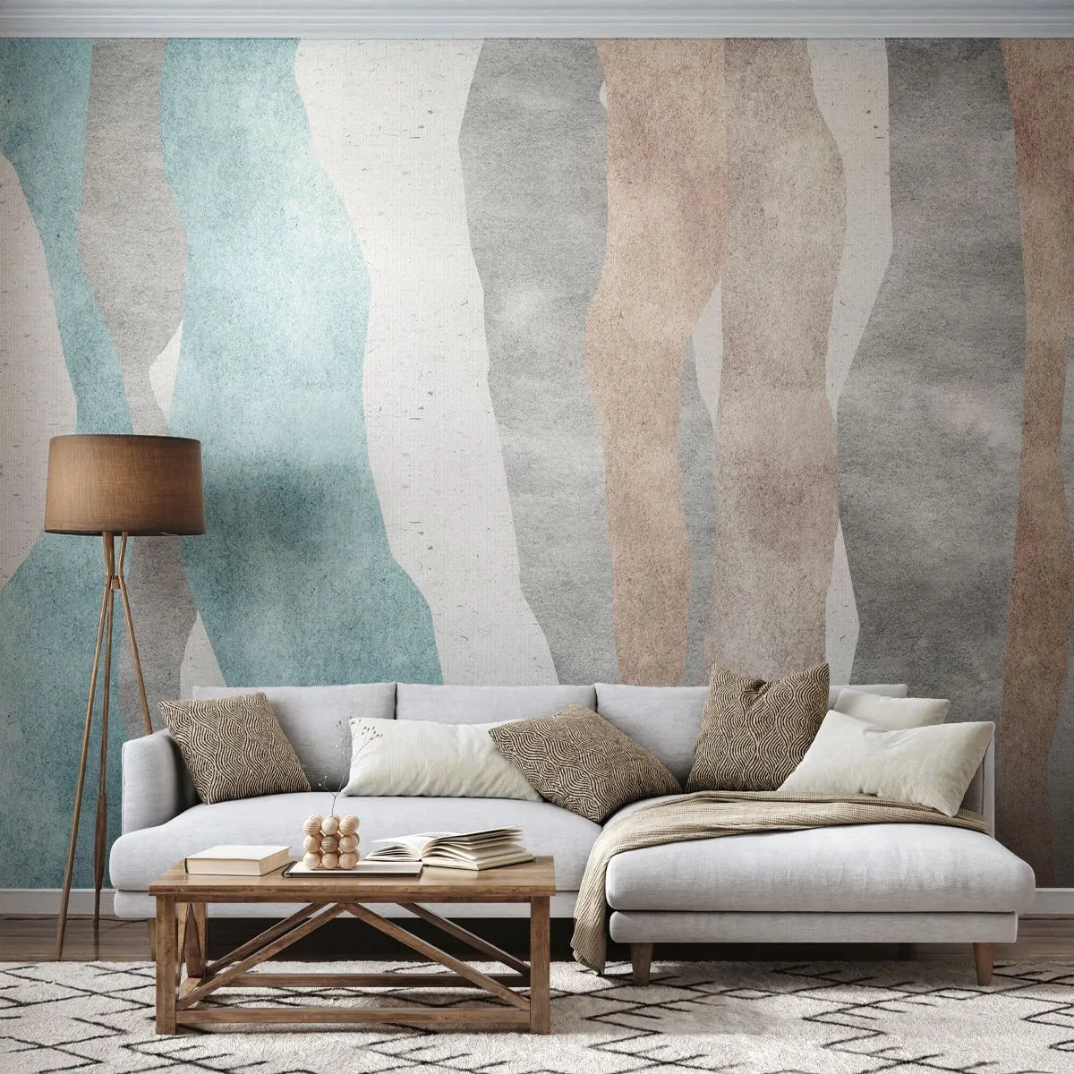 Fototapeta Standard Eco - Štúdia blízkosti - Pastel, Minimalistický, Čiary - 400x280 cm