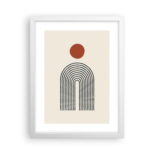 Plagát v bielom ráme - Magnetizmus tvarov a farieb - 30x40 cm