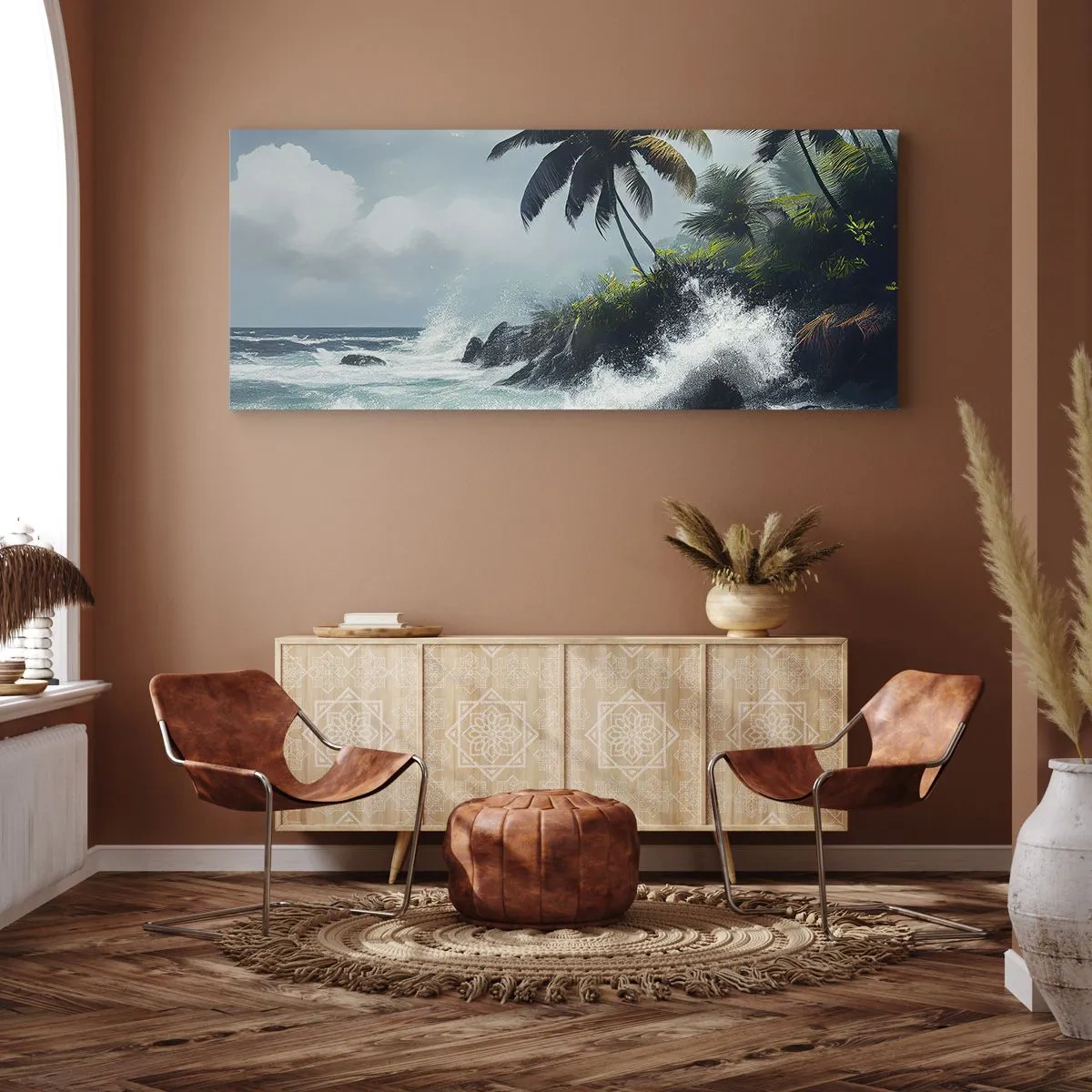 Obraz na plátne - Na tropickom pobreží - 100x40 cm