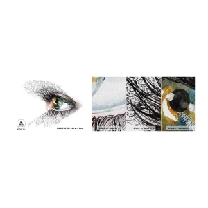 Vzorka fototapety Premium Canvas - Pozri sa priamo do duše - Abstrakcia, Grafika, Oko - 100x30 cm