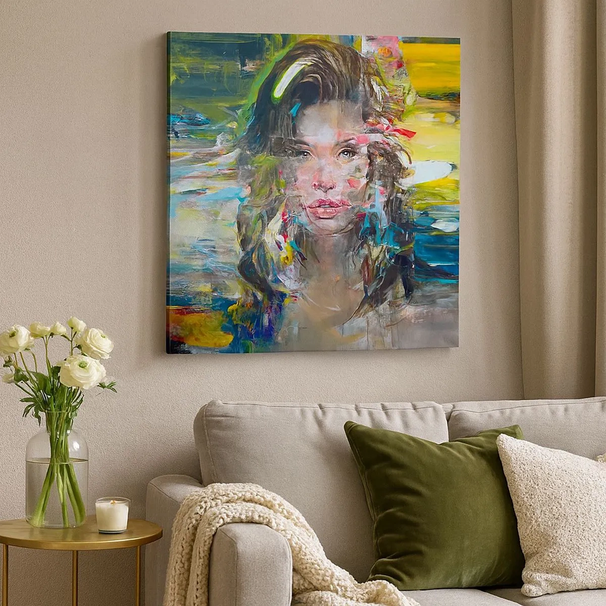 Obraz na plátne - Za závojom vzduchu - 30x30 cm