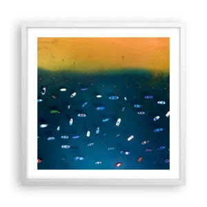 Plagát v bielom ráme - Prázdninová hra - 50x50 cm