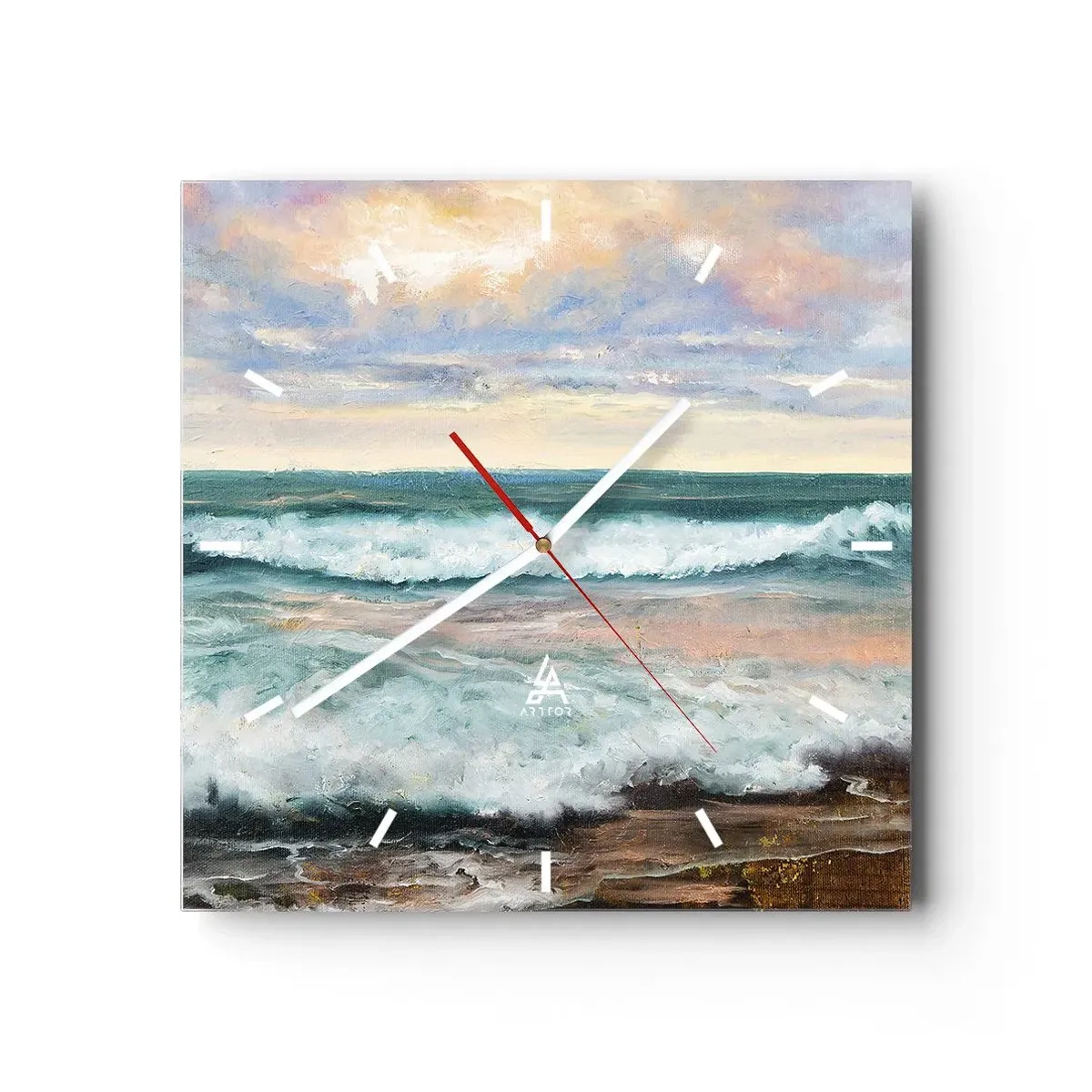 Nástenné hodiny - Tu uhladíš dušu - 30x30 cm