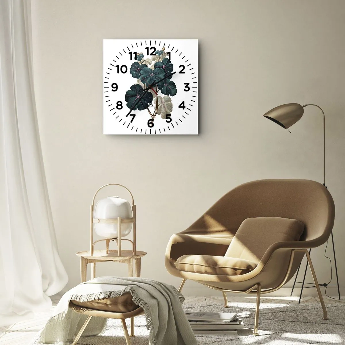 Nástenné hodiny - Zo starého herbára - 40x40 cm