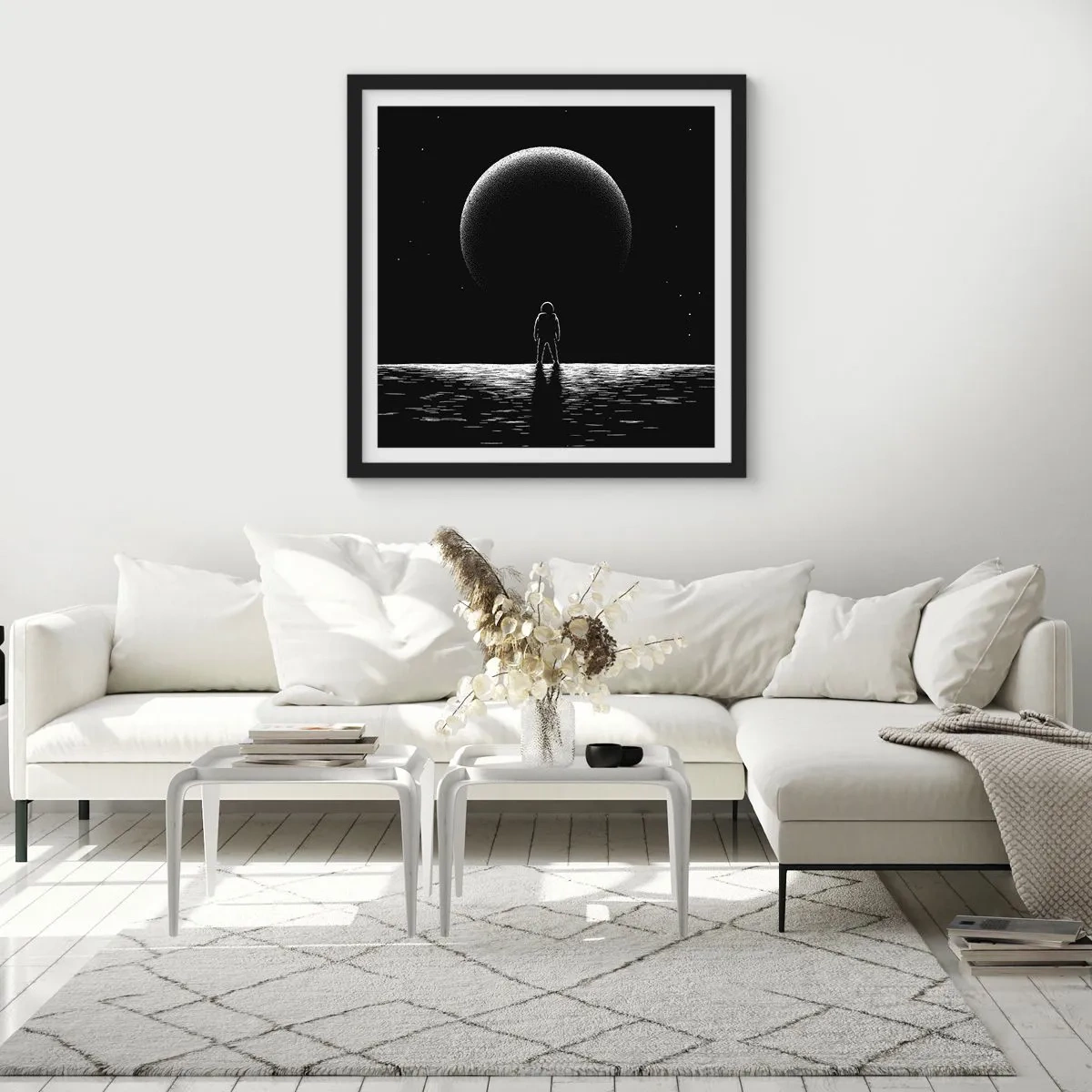 Plagát v čiernom ráme - Tvári v tvár - 60x60 cm