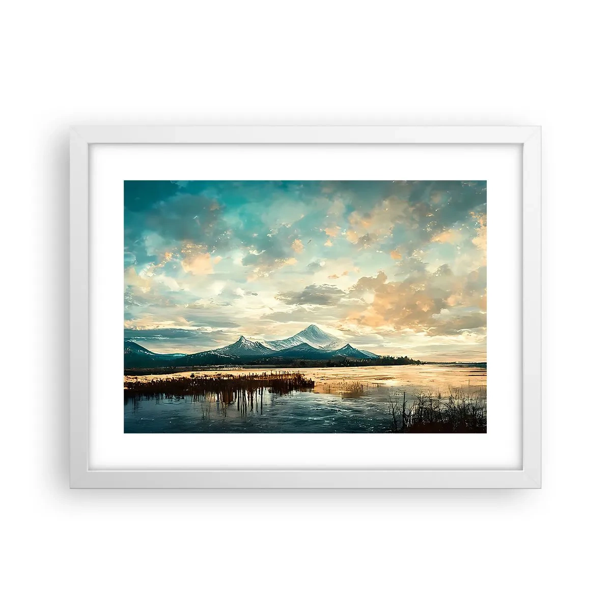 Plagát v bielom ráme - Pod ochranou neba - 40x30 cm