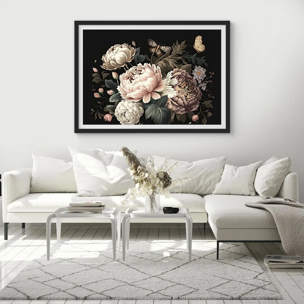 Plagát v čiernom ráme - V barokovom štýle - 70x50 cm