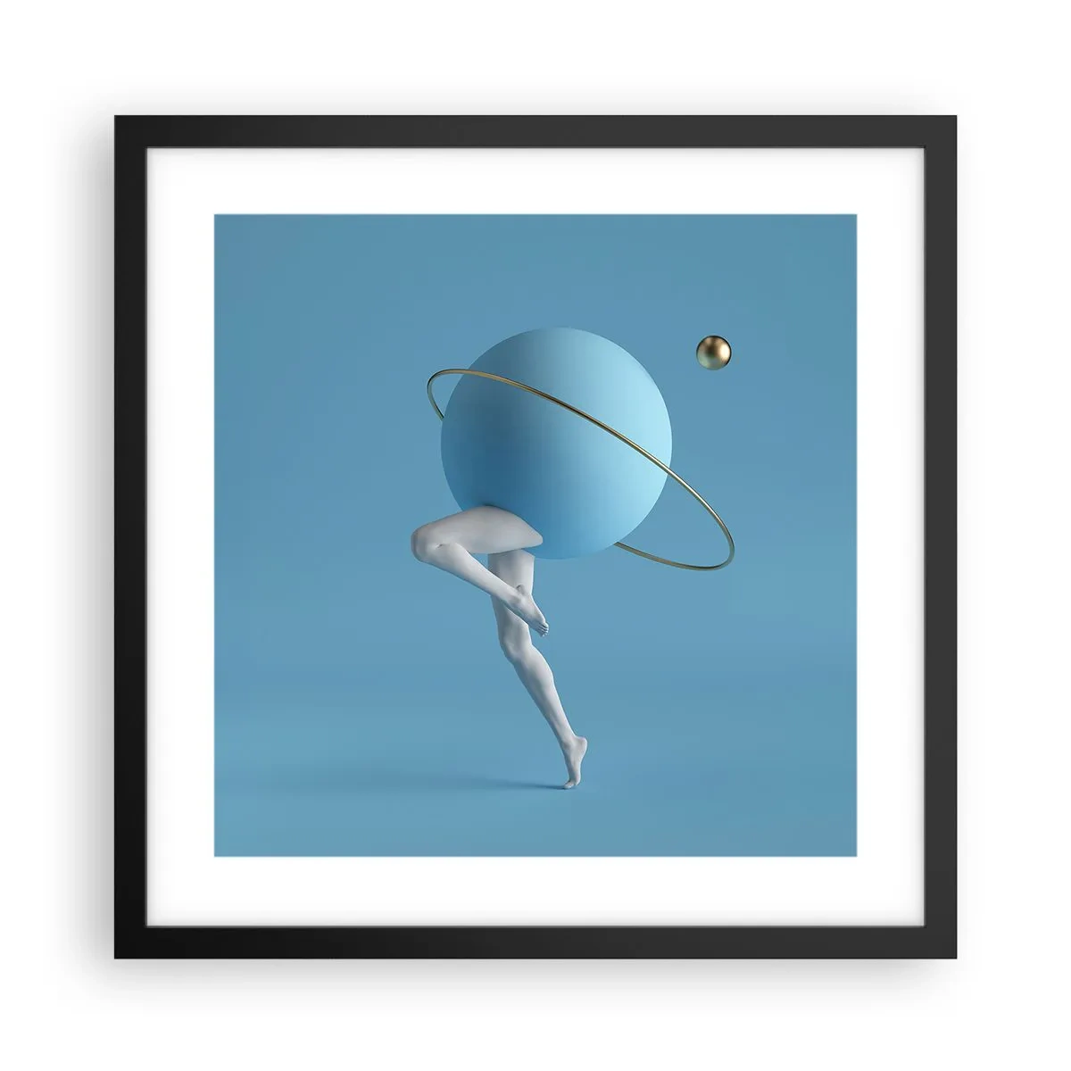 Plagát v čiernom ráme - Šialenstvo planét - 40x40 cm