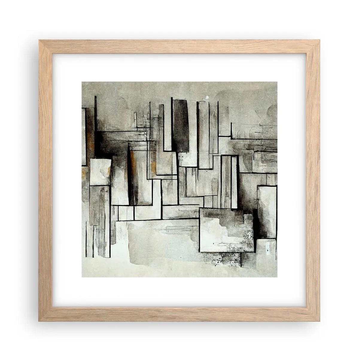 Plagát v ráme zo svetlého duba - Sila jednoduchosti - 30x30 cm