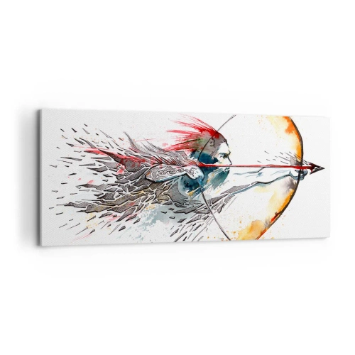 Obraz na plátne - Mýtický bojovník s ohnivým lukom - 100x40 cm