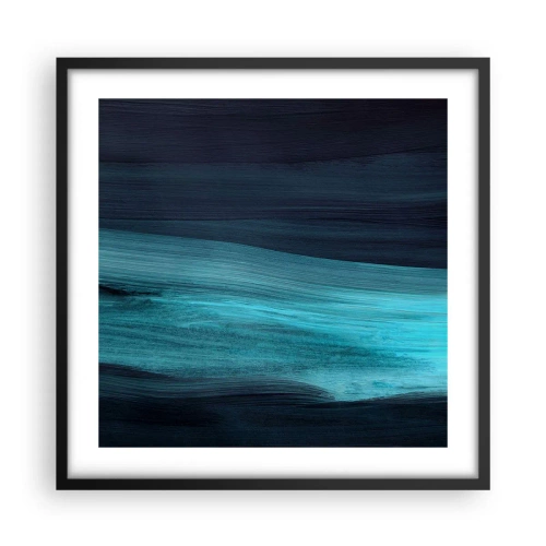 Plagát v čiernom ráme - Plávaj s prúdom - 50x50 cm