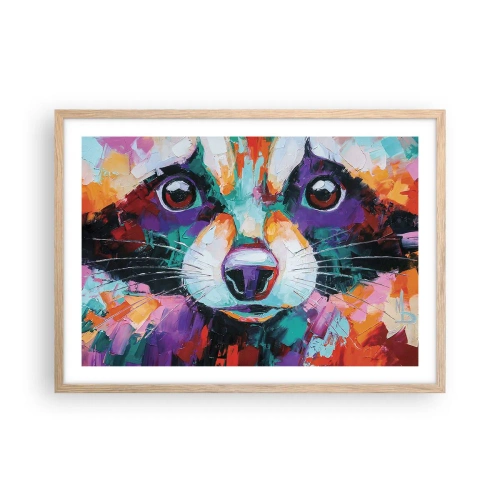 Plagát v ráme zo svetlého duba - Iba dobré emócie - 70x50 cm