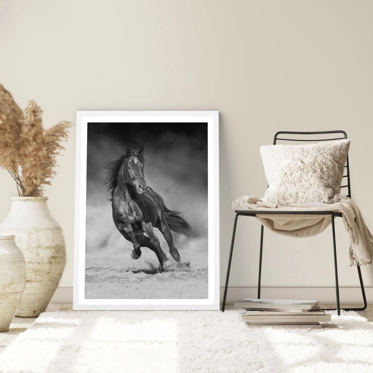 Plagát v bielom ráme - Hodné samotného emira - 61x91 cm