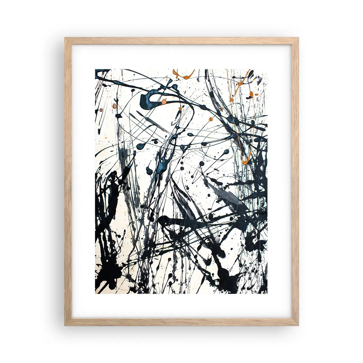 Plagát v ráme zo svetlého duba - Expresionistická abstrakcia - 40x50 cm