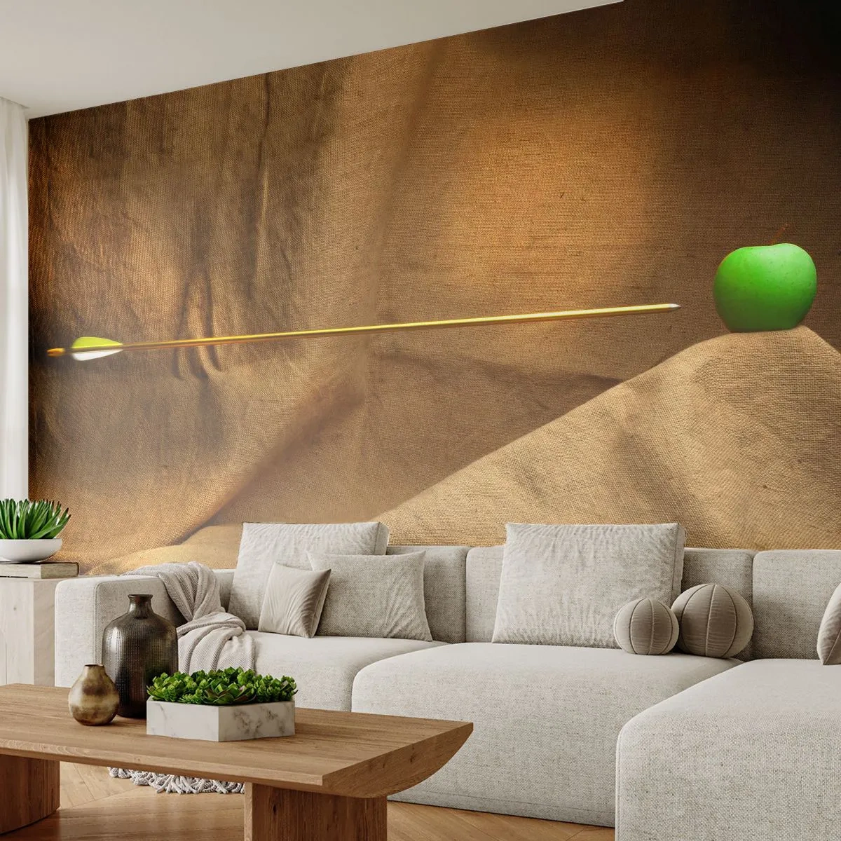 Fototapeta Premium Sand - Privolať ducha Wilhelma Tella - Grafika, Abstrakcia, Lukostrelecký šíp - 400x280 cm