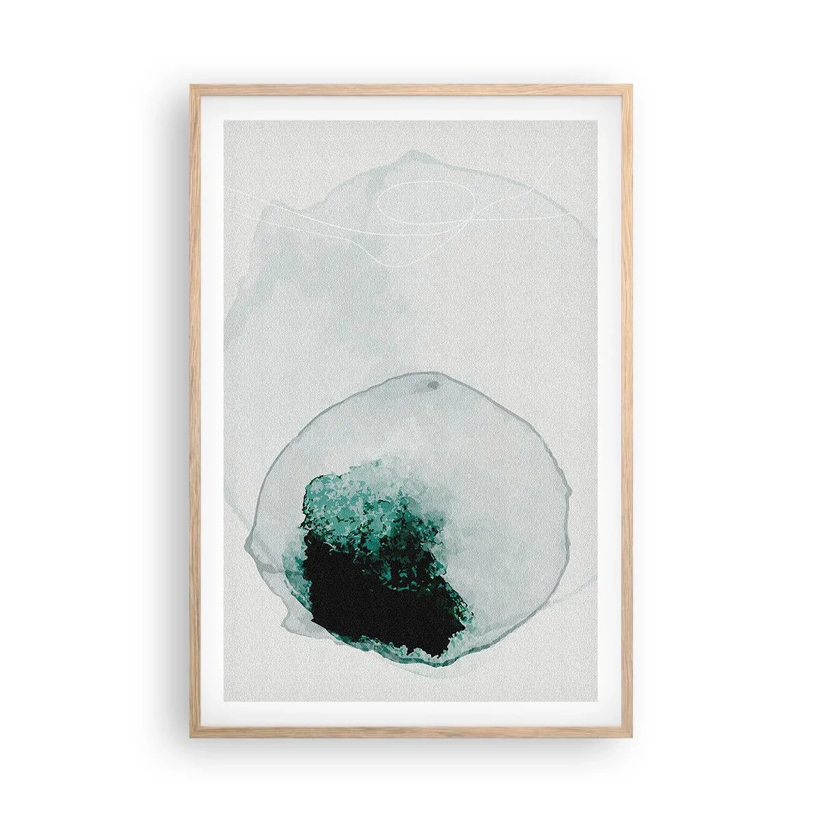 Plagát v ráme zo svetlého duba - V kvapke vody - 61x91 cm