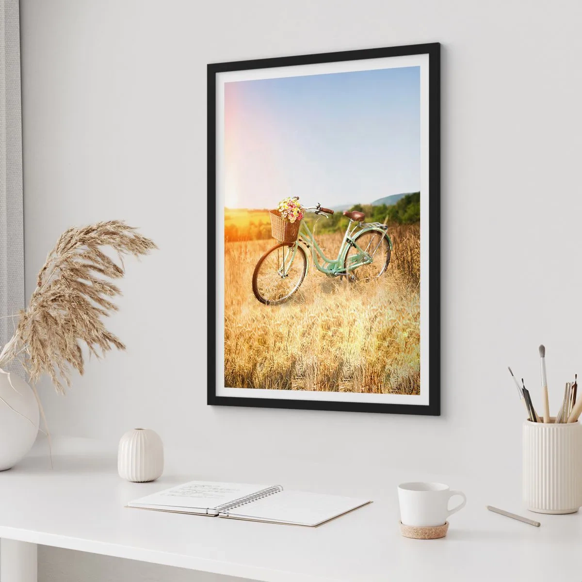 Plagát v čiernom ráme - Chvíľu tu zostanem - 30x40 cm