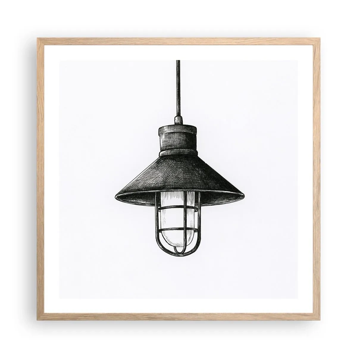 Plagát v ráme zo svetlého duba - Ako pred rokmi… - 60x60 cm