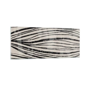 Obraz na skle - Močiar s líniami - 100x40 cm