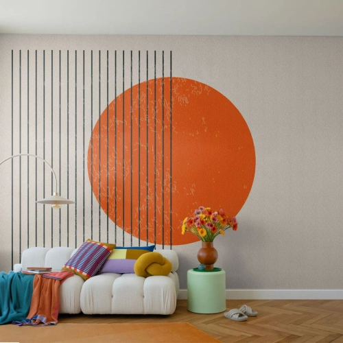 Fototapeta Premium Sand - Vždy slnko - slnko, Minimalistický, Čiary - 450x315 cm