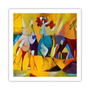 Plagát - Slnko - život - radosť - 60x60 cm