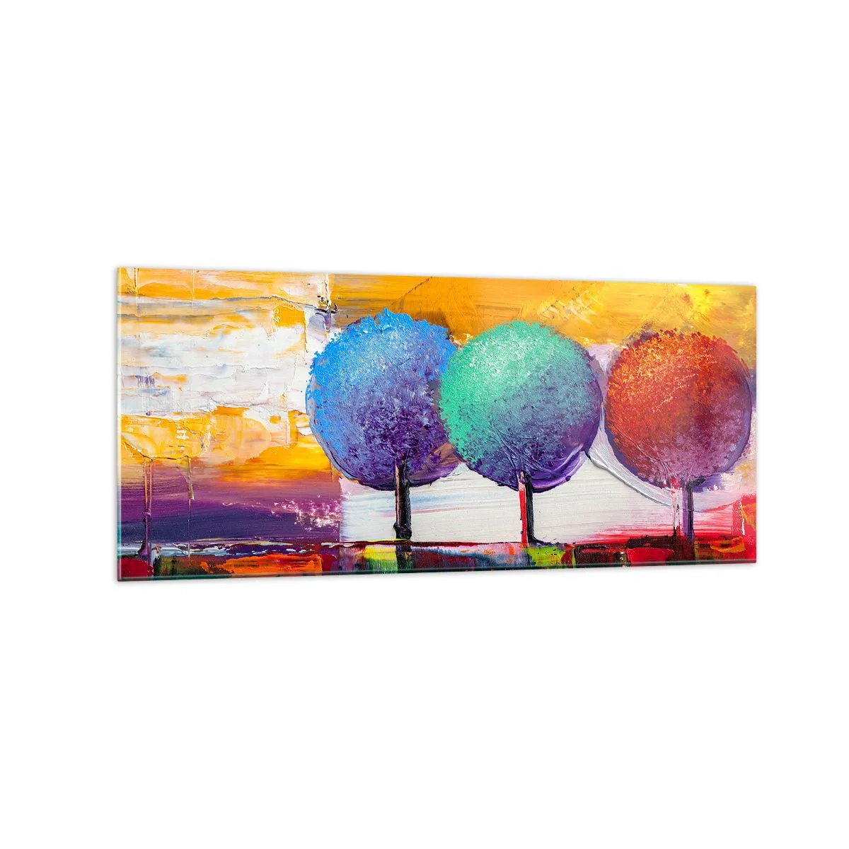 Obraz na skle - Do tretice všetko dobré - 120x50 cm