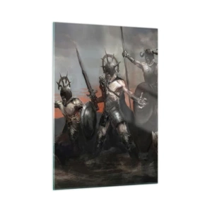 Obraz na skle - So štítom alebo na štíte - 50x70 cm