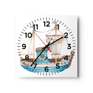 Nástenné hodiny - Ahoj, dobrodružstvo! - 30x30 cm