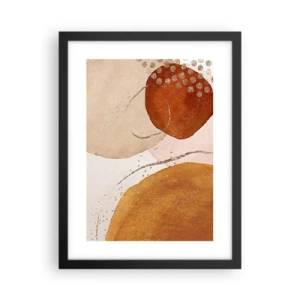 Plagát v čiernom ráme - Zaoblenie a pohyb - 30x40 cm