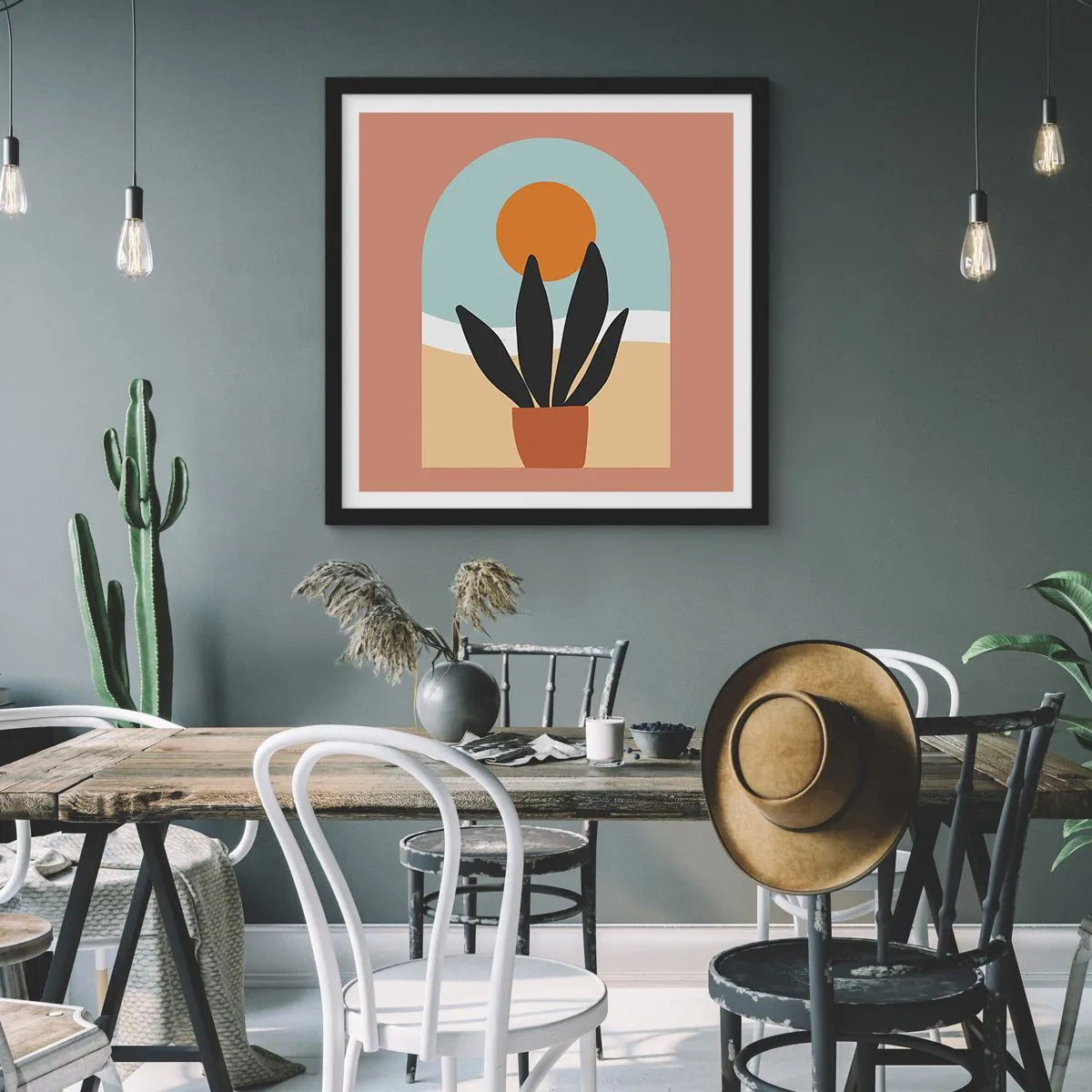 Plagát v čiernom ráme - Malé radosti - 40x40 cm