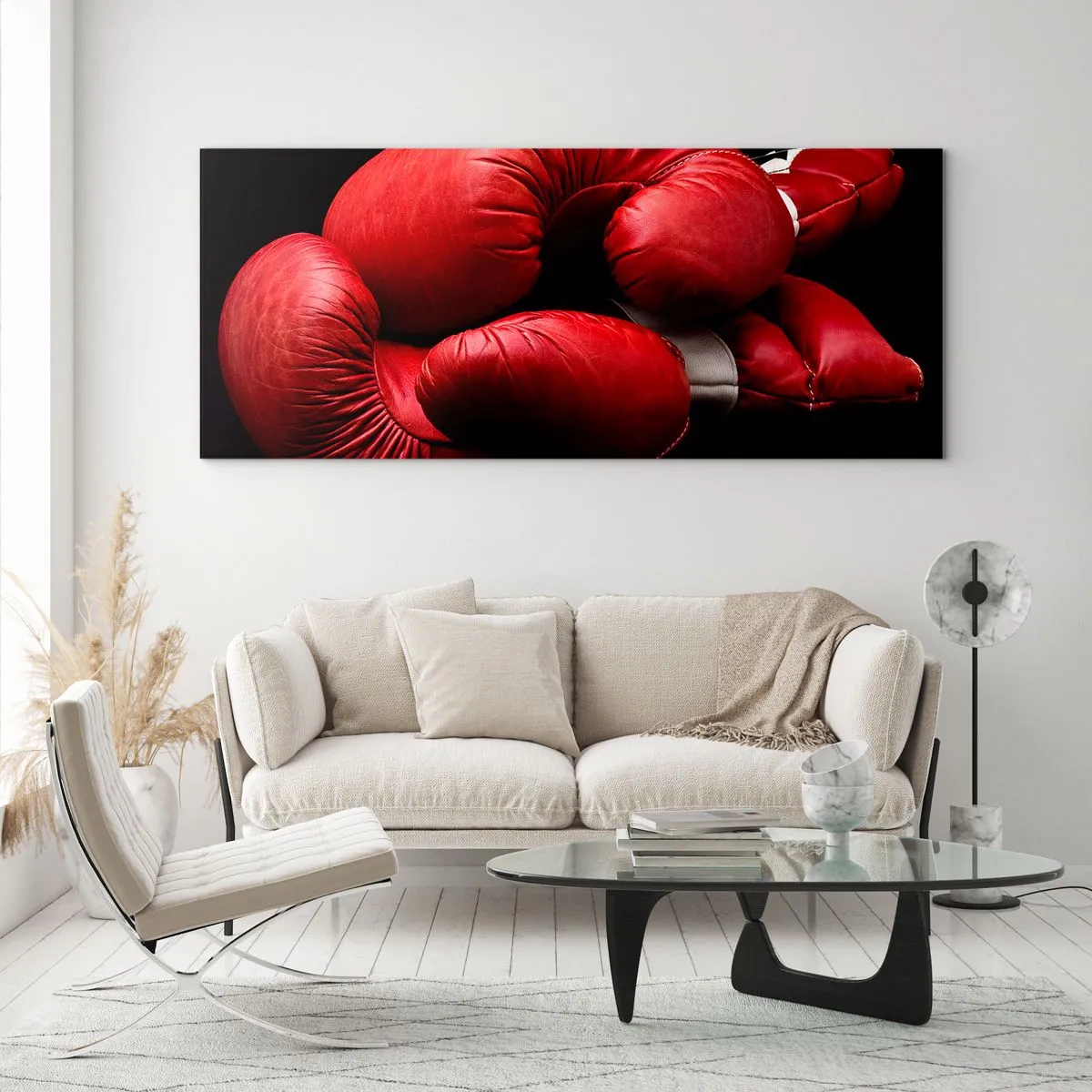 Obraz na skle - Emócie boja za nami - 140x50 cm