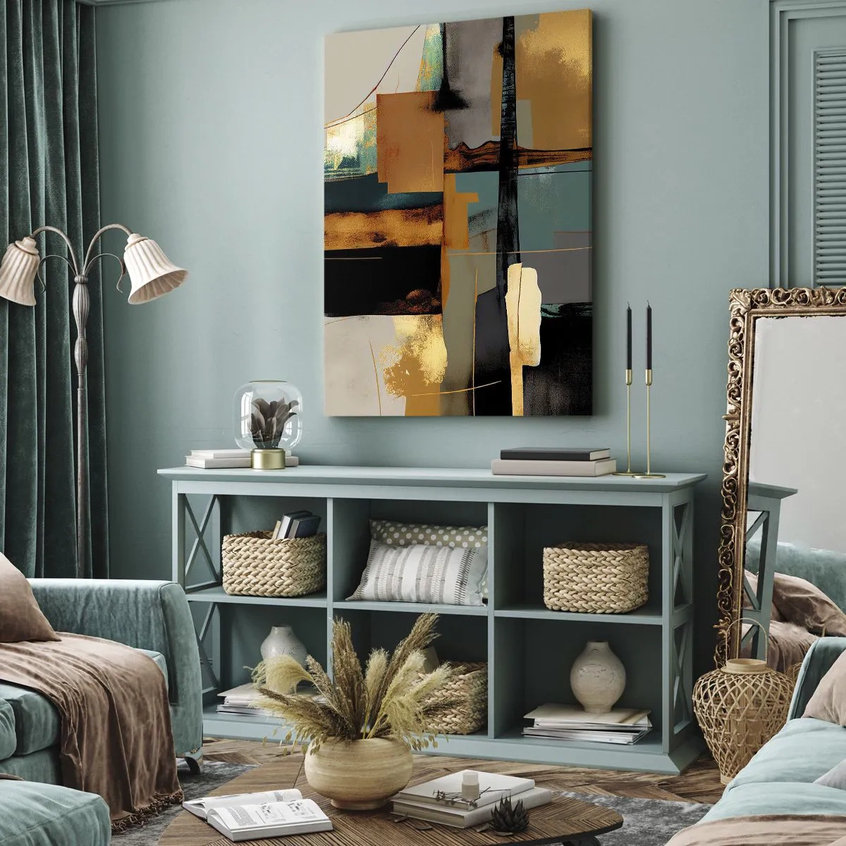 Obraz na plátne - Abstrakcia – svetlo a tieň - 50x70 cm