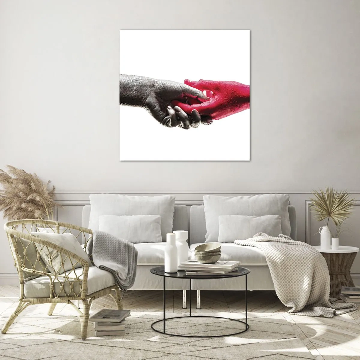 Obraz na skle - Spolu aj keď sme odlišní - 60x60 cm