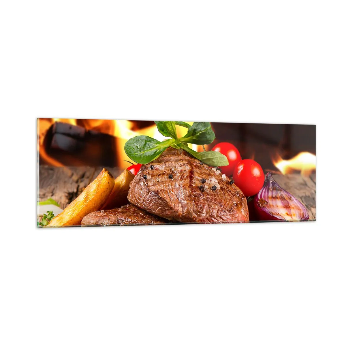 Obraz na skle - Vykúzlené žiarou - 90x30 cm