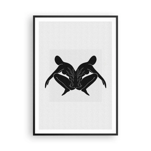 Plagát v čiernom ráme - Spoločná duša - 70x100 cm