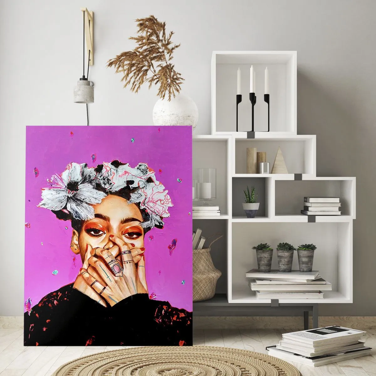 Obraz na skle - Trochu bláznivá - 50x70 cm