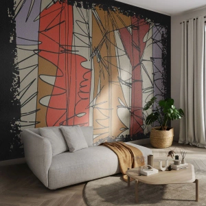 Fototapeta Premium Sand - Spontánna kompozícia - Abstrakcia, Kus, Čmáranice - 100x70 cm