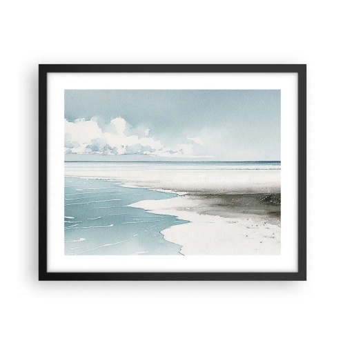 Plagát v čiernom ráme - Jemný príliv - 50x40 cm