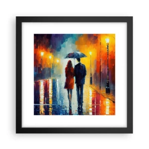Plagát v čiernom ráme - Spolu – farebná noc - 30x30 cm