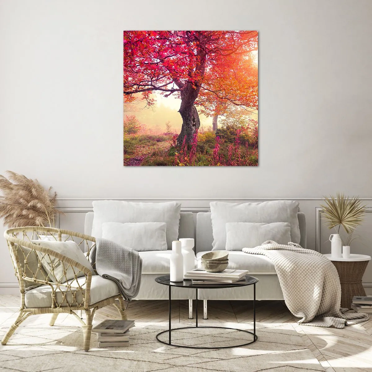 Obraz na skle - Šialenstvo rozkvetu - 50x50 cm