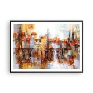 Plagát v čiernom ráme - Pod mostom je tiež krásne - 100x70 cm