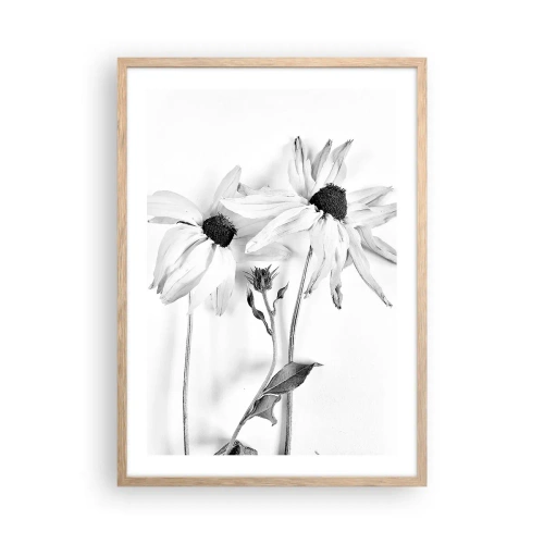 Plagát v ráme zo svetlého duba - Nikto nechce byť sám - 50x70 cm